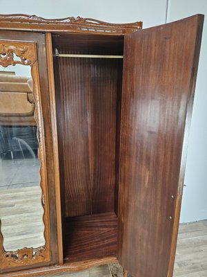 Chippendale Style Walnut and Maple Wardrobe, 1930-ZUW-2022725