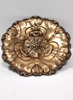 Chiseled and Embossed Cast Bronze Centerpiece / Bowl, Italy, 1930s-JPQ-2024772