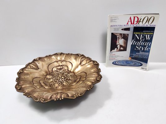 Chiseled and Embossed Cast Bronze Centerpiece / Bowl, Italy, 1930s-JPQ-2024772