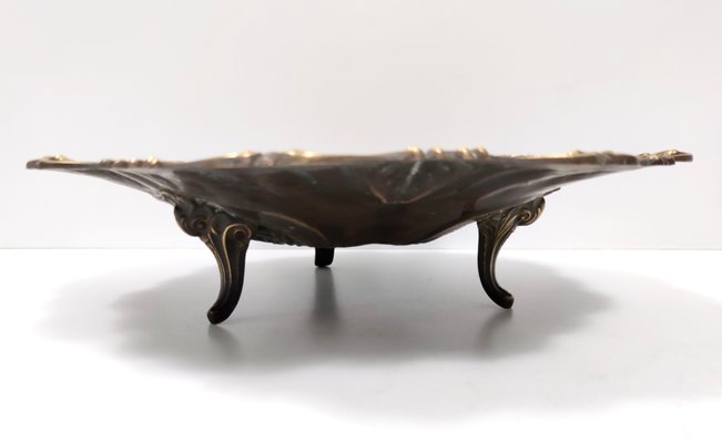 Chiseled and Embossed Cast Bronze Centerpiece / Bowl, Italy, 1930s-JPQ-2024772