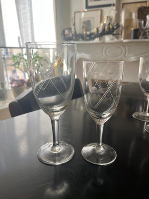 Chiseled Glasses, 1950s, Set of 20-AVC-1385680