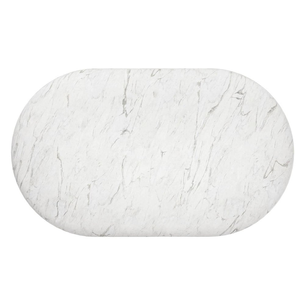 Chloe White Carrara Marble Coffee Table by Fred and Juul