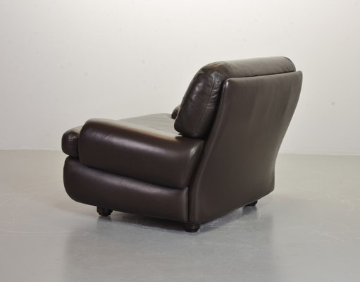 Chocolate Brown Leather Chairs, Belgium, 1970s, Set of 2-IXC-1429014