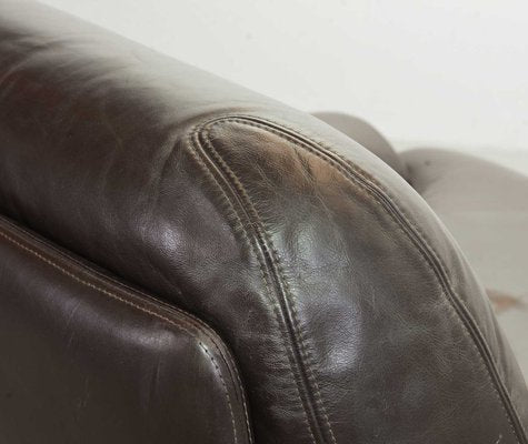 Chocolate Brown Leather Chairs, Belgium, 1970s, Set of 2-IXC-1429014