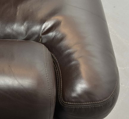 Chocolate Brown Leather Chairs, Belgium, 1970s, Set of 2-IXC-1429014