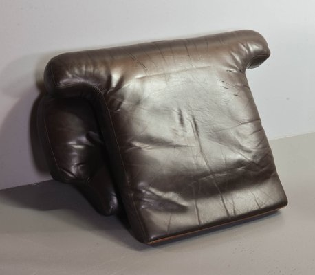 Chocolate Brown Leather Chairs, Belgium, 1970s, Set of 2-IXC-1429014