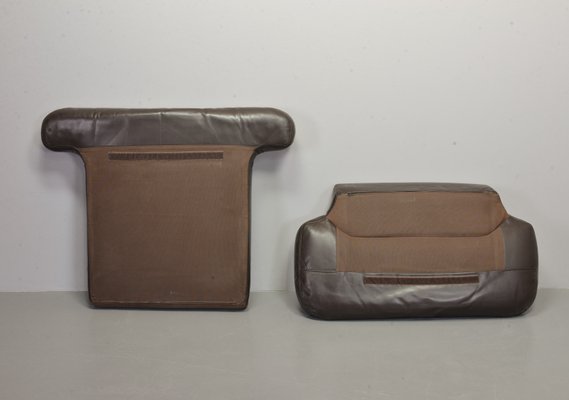 Chocolate Brown Leather Chairs, Belgium, 1970s, Set of 2-IXC-1429014