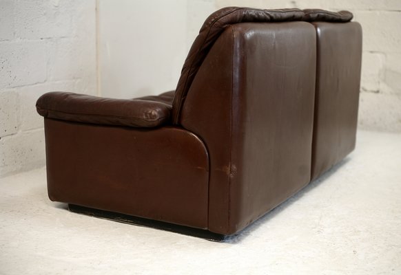 Chocolate Leather Sofa from De Sede, Switzerland, 1970s-MAO-1313291