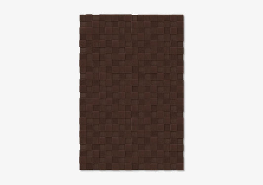 Chocolate Square Textured Rug from Marqqa