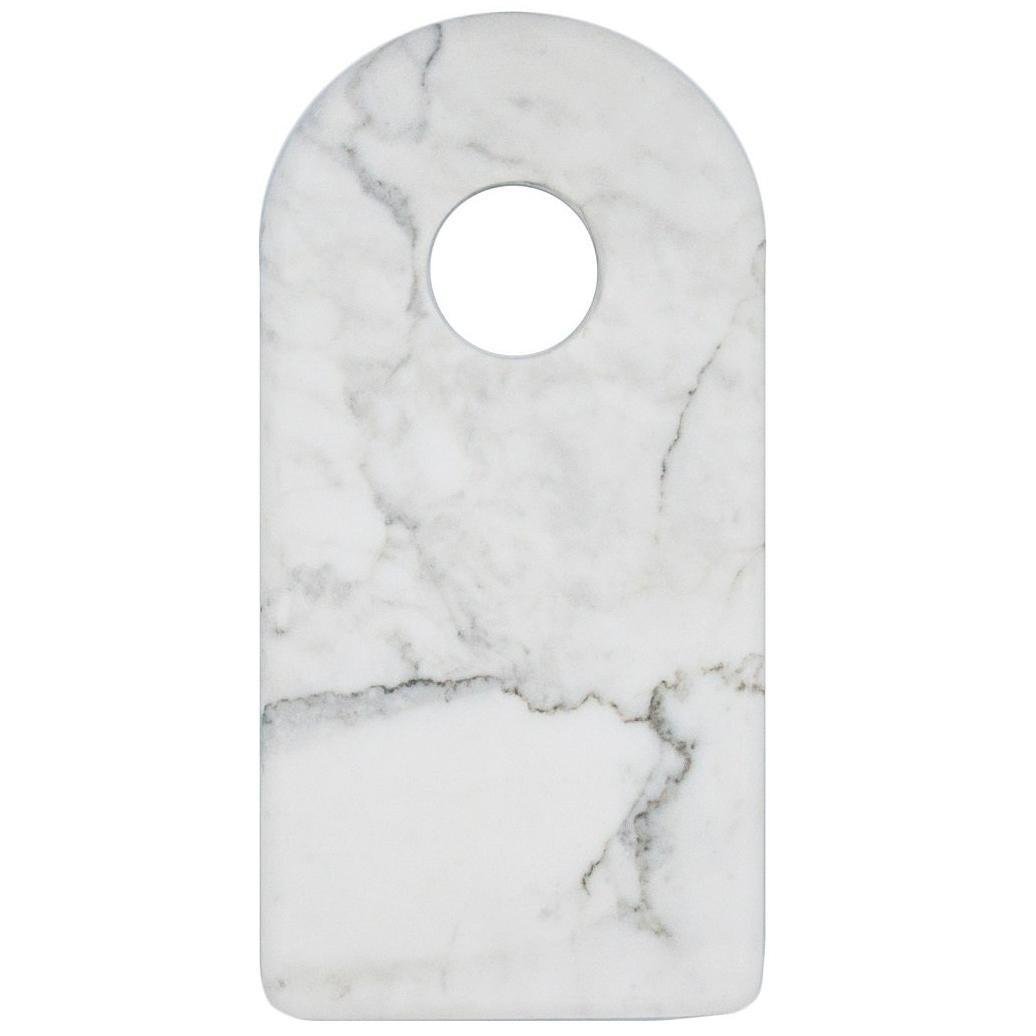 Chopping Board with Hole in Carrara Marble