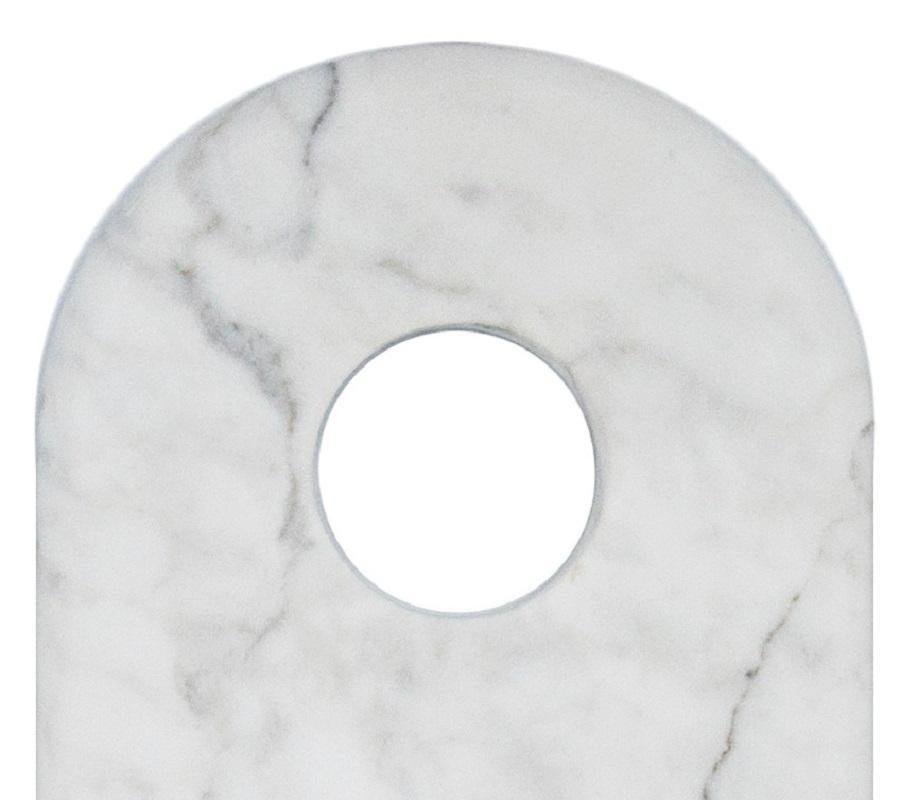 Chopping Board with Hole in Carrara Marble