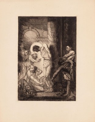 Christ à la Colonne - Original Etching by E. Guillez - 1910 1910-ZCI-761888