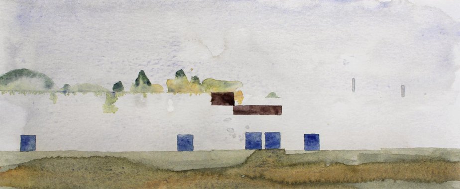 Christian Frederiksen, Dreary School Day, 2021, Watercolor on Paper-CHG-2037107