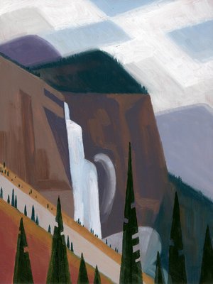 Christian Frederiksen, Takakkaw Falls, 2023, Oil on Panel-CHG-2037499