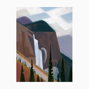 Christian Frederiksen, Takakkaw Falls, 2023, Oil on Panel-CHG-2037499