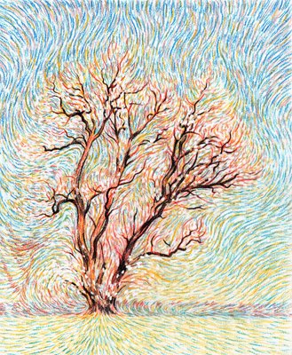 Christian Frederiksen, The Fire Tree, 2018, Chalk Pastel & Acrylic-CHG-2037109