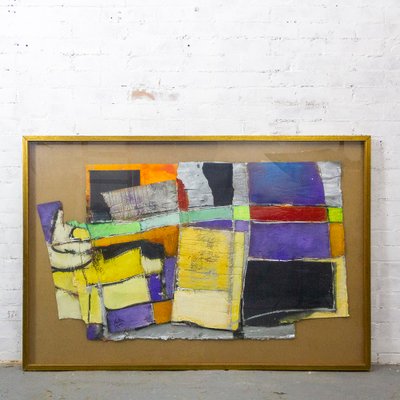 Christian Kares, Abstract Composition, 1990s, Acrylic on Cardboard, Framed-CQZ-1427280