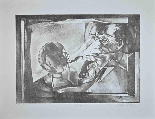 Christian Rickert, Interview, Lithograph, 1970s-ZCI-1788669