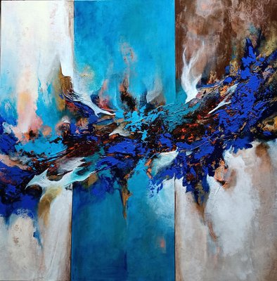 Christiane Hess, Flamme Bleue, 2022, Acrylic on Canvas-CHG-1175875