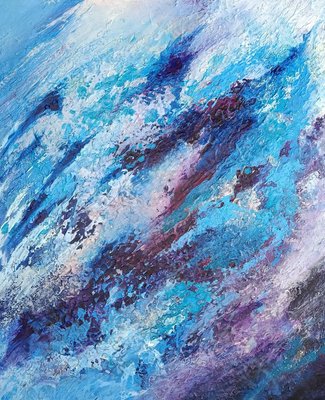 Christiane Hess, Vibration Bleue, 2021, Acrylic on Canvas-CHG-2025449