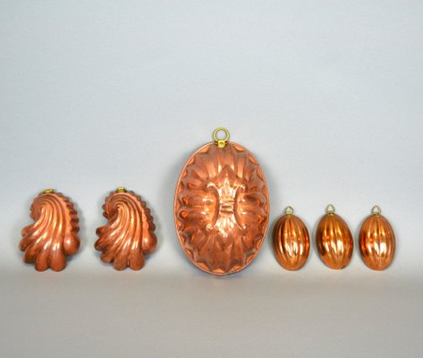 Christmas Copper Cake Molds, Set of 6-AOU-1735429