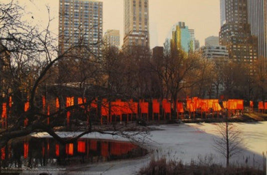 Christo, The Gates, Central Park, New York, Color Offset on Heavy Paper, 2005