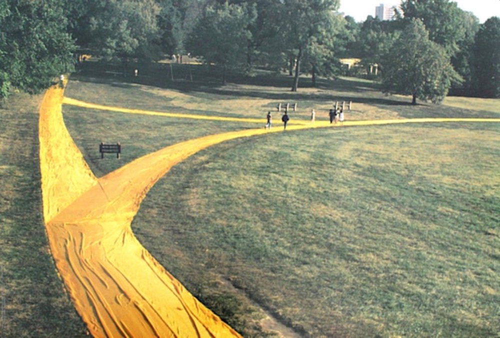 Christo, Wrapped Walkways, Loose Park in Kansas City, Photo Offset, 1991