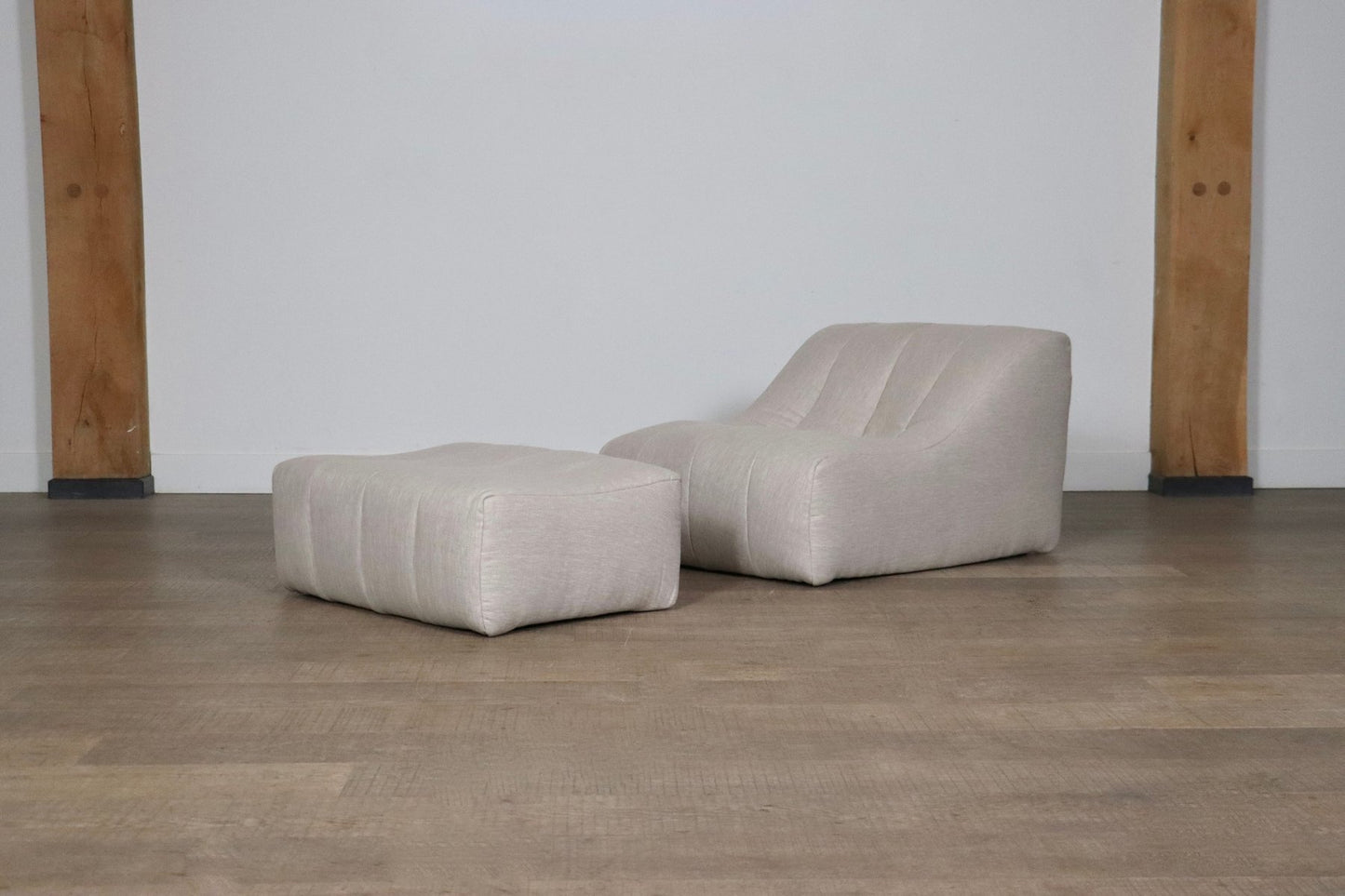 Chromatic Lounge Chair with Ottoman by Kwok Hoi Chan for Steiner, France, 1969, Set of 2