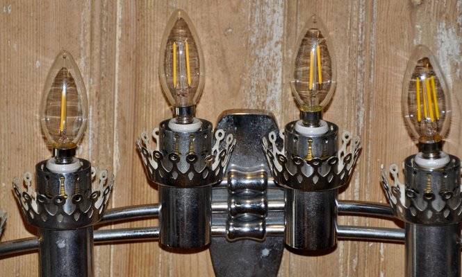 Chrome 6-Light Wall Sconce, 1960s-ROJ-875549