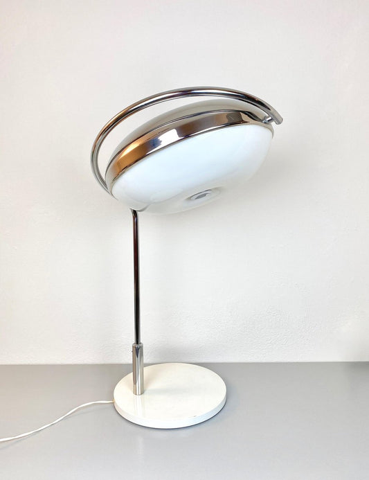 Chrome & Acrylic Glass Adjustable Table Lamp from Reggiani, Italy, 1970s