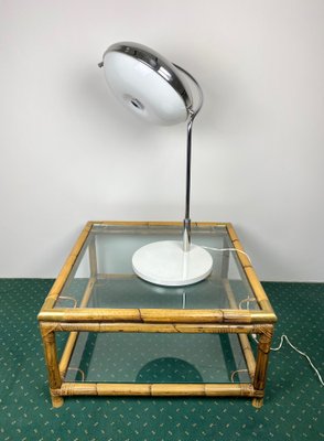 Chrome & Acrylic Glass Adjustable Table Lamp from Reggiani, Italy, 1970s