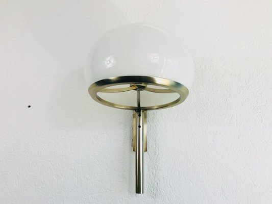 Chrome and Acrylic Glass Wall Light from Arteluce, Italy, 1970s-PUK-675875