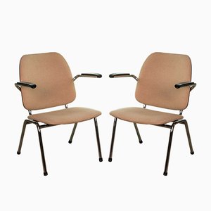 Chrome and Bakelite Armchairs by Martin de Wit for Gispen, 1960s, Set of 2-IXC-550871