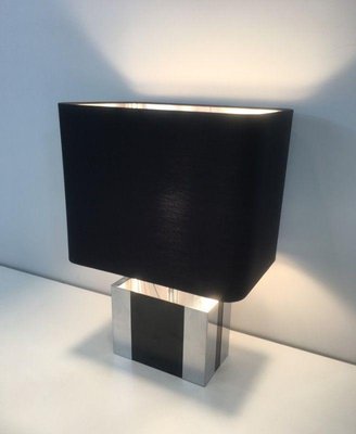 Chrome and Black Lamp-BA-1365802