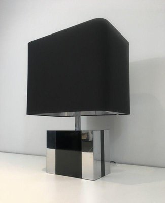 Chrome and Black Lamp-BA-1365802