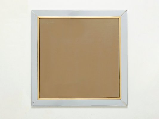 Chrome and Brass Mirror from Belgo Chrom, 1970s-YJA-911230