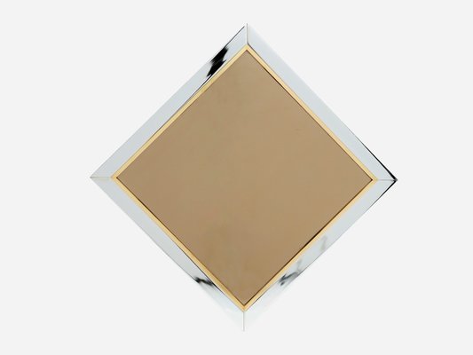 Chrome and Brass Mirror from Belgo Chrom, 1970s-YJA-911230