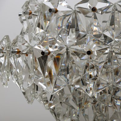 Chrome and Crystal Chandelier, 1970s-VDW-910058