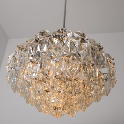 Chrome and Crystal Chandelier, 1970s-VDW-910058