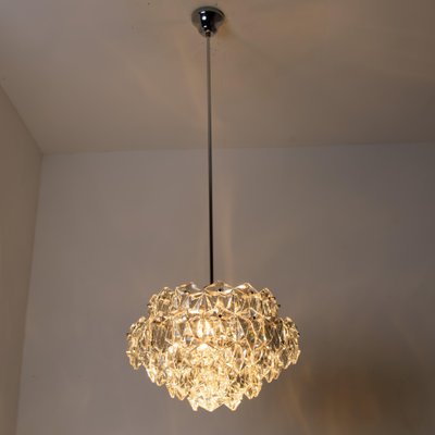 Chrome and Crystal Chandelier, 1970s-VDW-910058