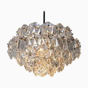 Chrome and Crystal Chandelier, 1970s-VDW-910058