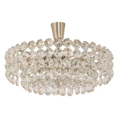 Chrome and Crystal Glass Chandelier from Bakalowits & Söhne, Austria, 1960s-UGR-1316267