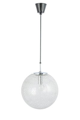 Chrome and Glass Ball Pendant from Limburg , Germany, 1970s-UGR-1367636