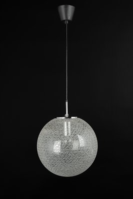 Chrome and Glass Ball Pendant from Limburg , Germany, 1970s-UGR-1367636