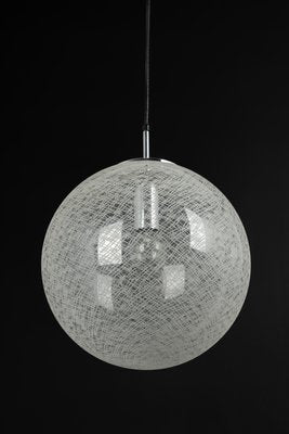 Chrome and Glass Ball Pendant from Limburg , Germany, 1970s-UGR-1367636