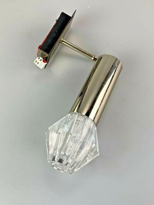 Chrome and Glass Wall Light, 1970s-EJL-1063046