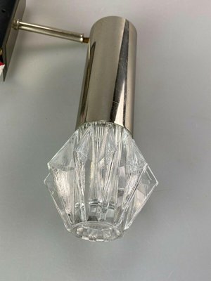 Chrome and Glass Wall Light, 1970s-EJL-1063046