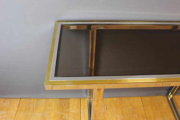 Chrome and Golden Console Table, 1970-BCR-1377100