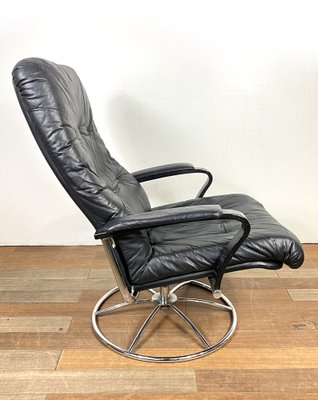 Chrome and Leather Armchair-QFU-1749483