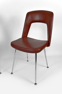 Chrome and Leatherette Conference Chairs, 1960s, Set of 2-XNH-1174840